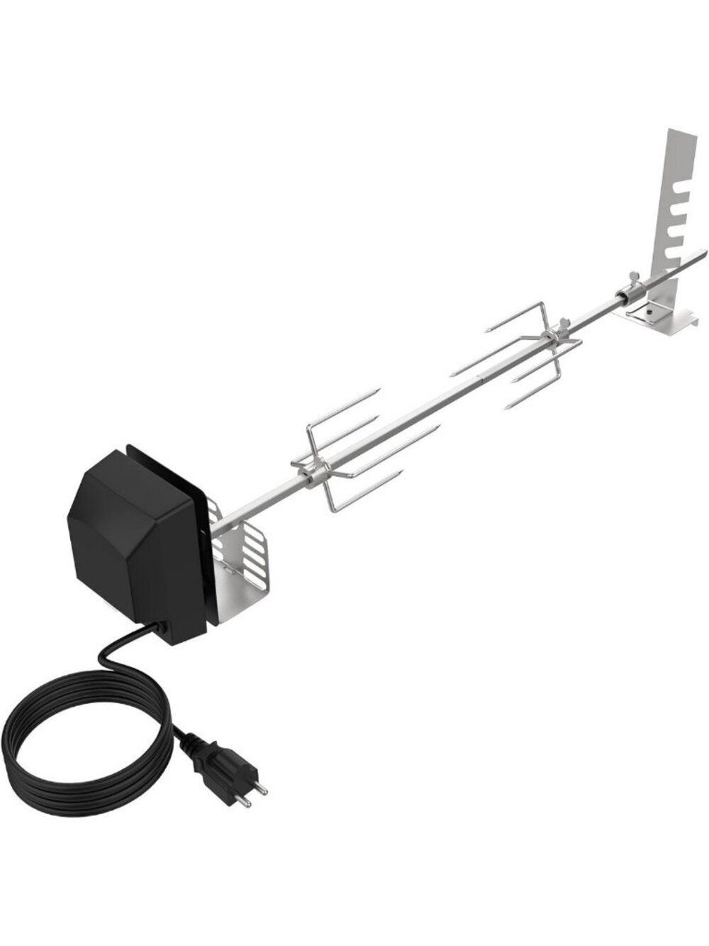 Universal Rotisserie Grill Kit for 2-6 Burner Grills, 120V Motor, Easy Setup